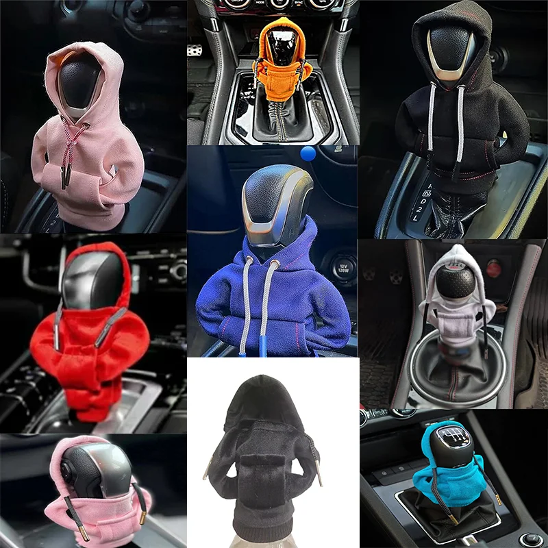 Sports Shirt Gear Lever Sports ShirtGear Lever Hooded Sports Shirt Car Gear Lever Gear Knob Cover Manual Handle Fashionable