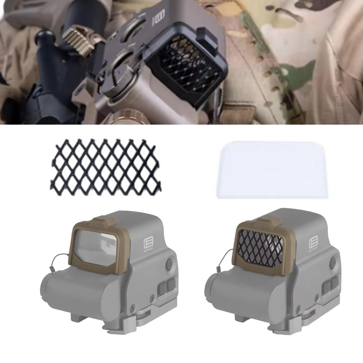 Tactical Killflash for EOT ECH 558 EXPS3 Optical Scope Protective Cover Holographic Red Dot Sight Kill Flash Hunting Accessories