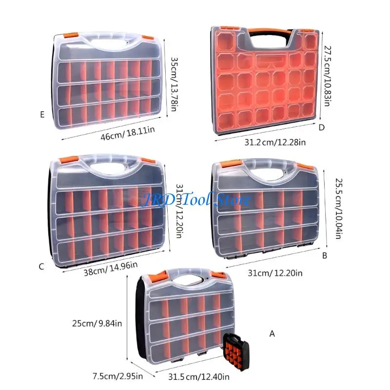 Người tổ chức hộp công cụ A2UD lồng vào nhau, người tổ chức các bộ phận nhỏ màu đen cho các bộ phận ốc vít