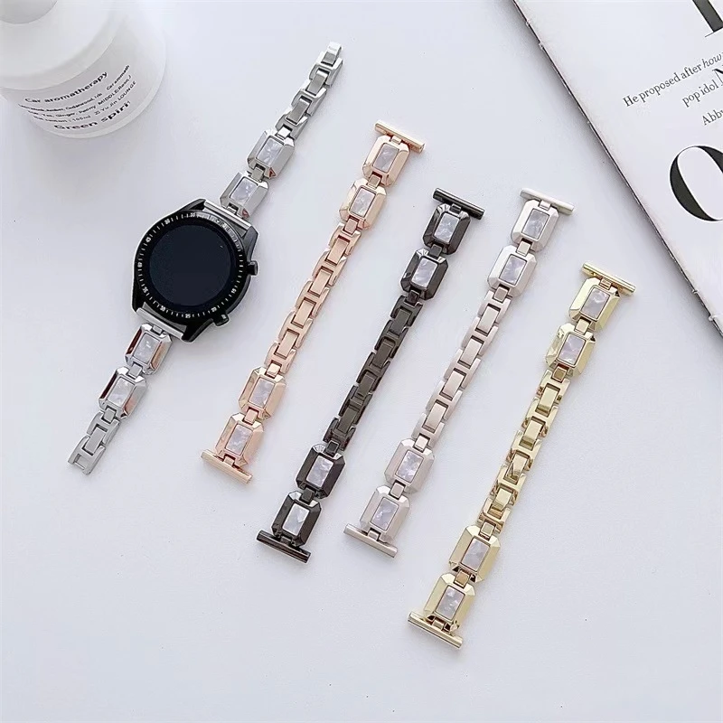 20mm Stainless Steel Strap Diamond Case For Samsung Galaxy watch 7 6 5 pro/4-6 classic 46/42mm/Active 2 watch strap