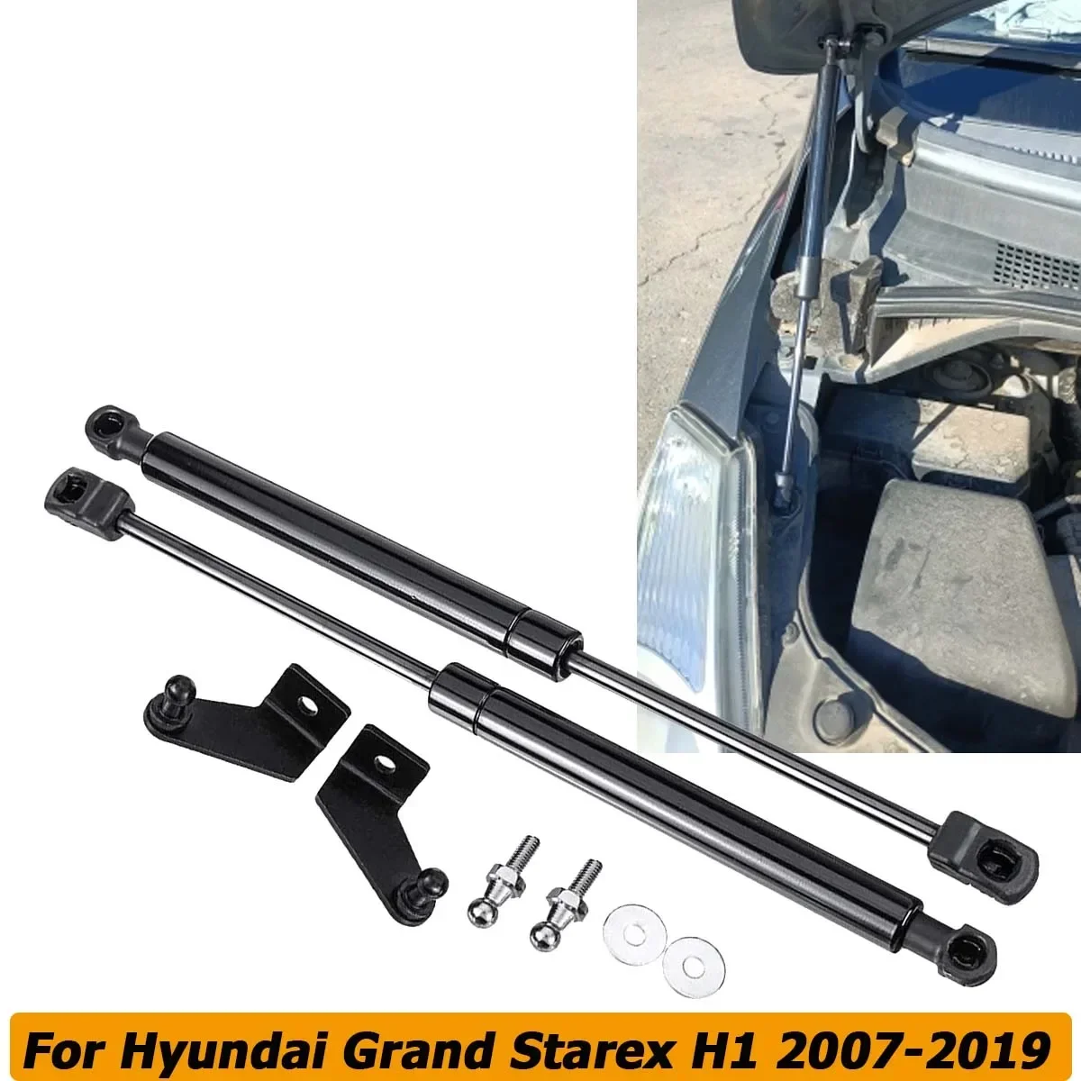 Front Engine Hood Shock Lift Struts Bar Support Rod Arm Gas Spring Bracket For Hyundai Grand Starex H1 2007-2019 Car Accessories