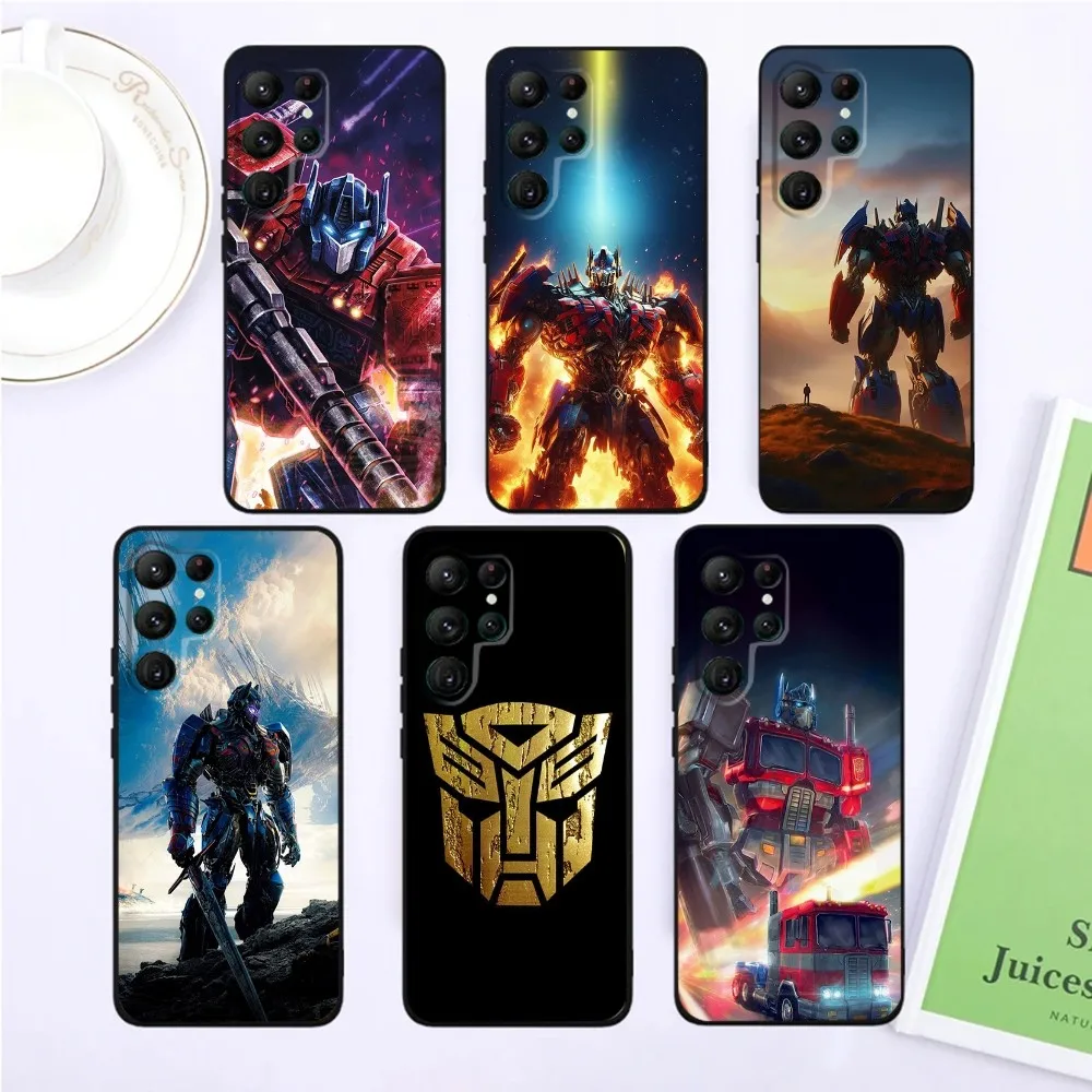 T-трансформер O-Optimus Prime чехол для телефона SamsungS24,S23,S22,S21,Ultra Pro S10,S30Plus,S9,20lite Черный чехол