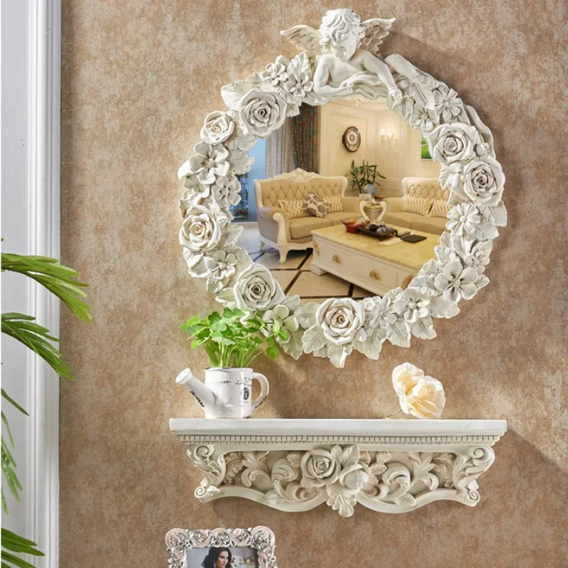 

Vintage Wall Hanging Mirrors Make Up Living Room Aesthetic Large Model Wall Mirror Luxury Espejo Joyero Decoration Accessories