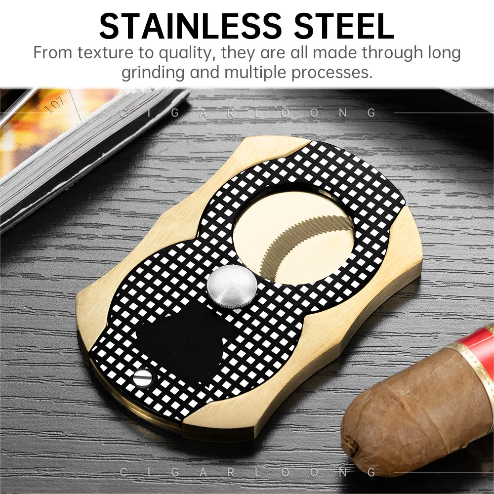 Cigar Cutter Sharp Stainless Steel Large Caliber Thick Double-edged Multi Style Portable Travel Cigar Accessories Cutter CE-25D2