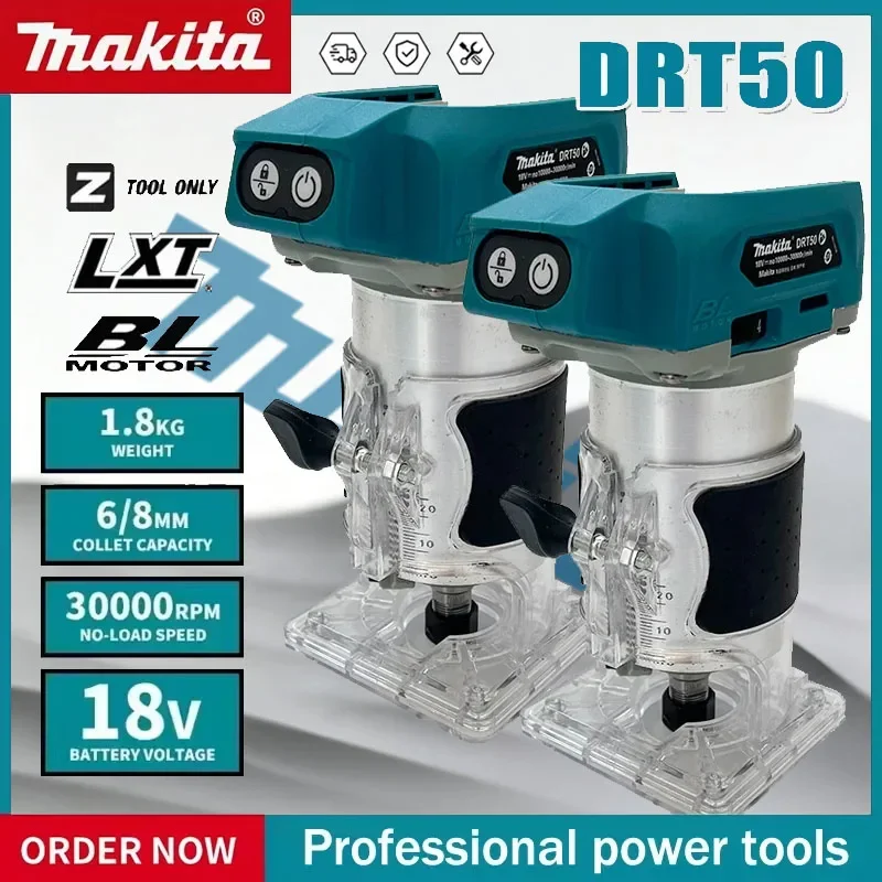 

Makita DRT50 Brushless Slotting Tool Milling Cordless Trimmer Rechargeable Trimming Machine Woodwork Engraving Machine