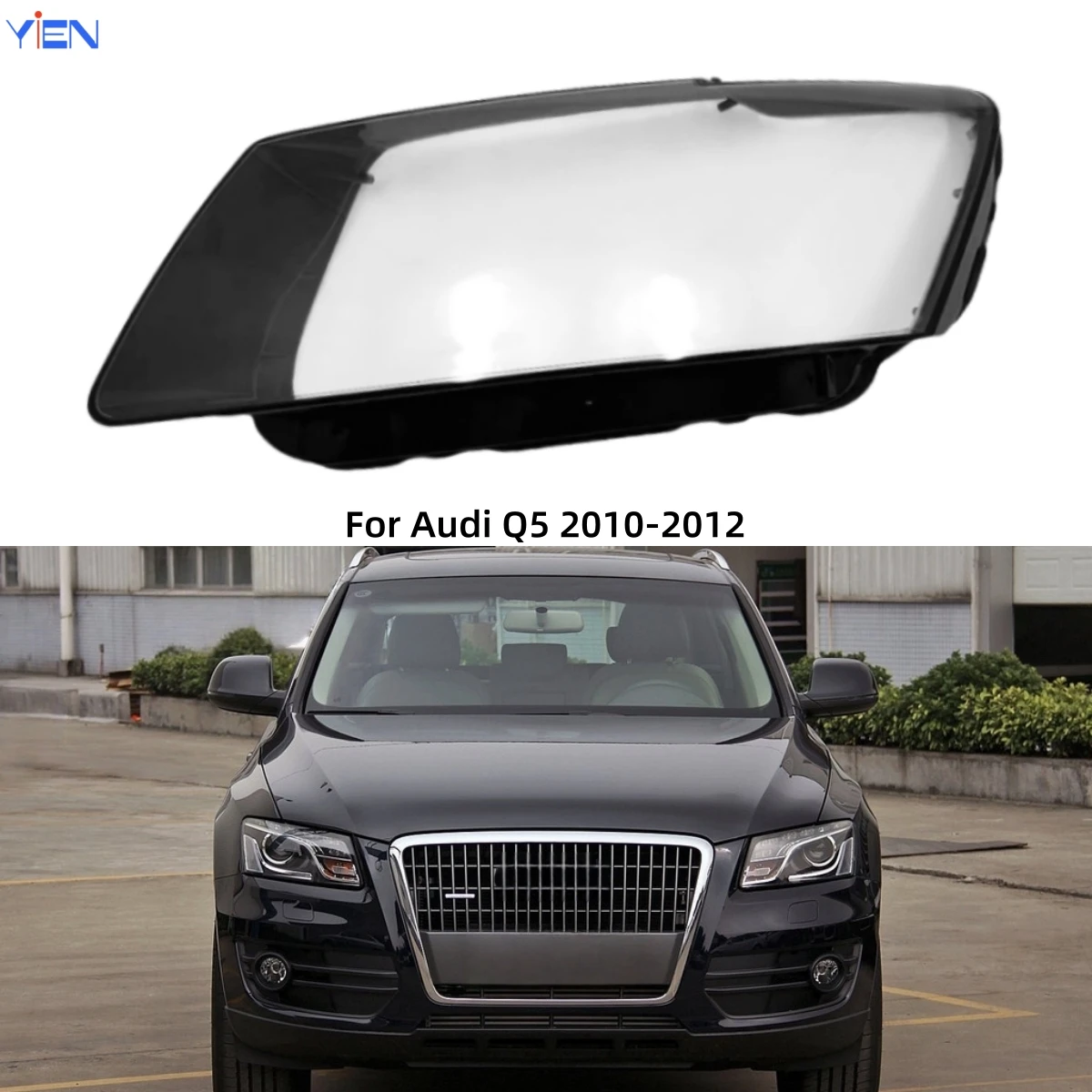 

For Audi Q5 2010 2011 2012 Car Interior Replacement Parts Lampshade Headlamp Shell Car Front Headlight Lens Cover Lights Shell