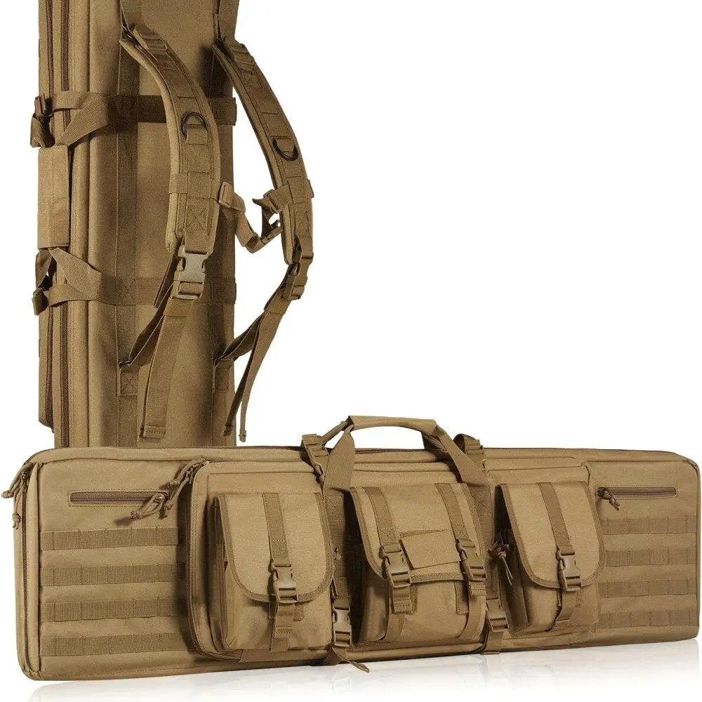 

Tactical Range Bag, 36 inch Tactical Double Firearm Bag, Soft Outdoor Tactical Case with Lockable Zipper, Portable Handle &
