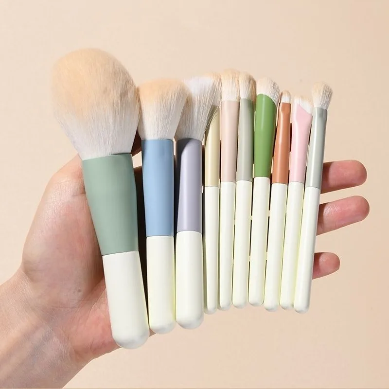 10-teiliges Make-up-Pinsel-Set und Aufbewahrungstasche, tragbares Reise-Pinsel-Set, modisches multifunktionales komplettes Make-up-Pinsel-Set