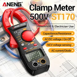 Clamp Meter Digital Multimeter NCV 1999 Counts AC/DC Voltage Ammeter Tester ANENG ST170 Capacitance Ohm Electrician Tester Tools