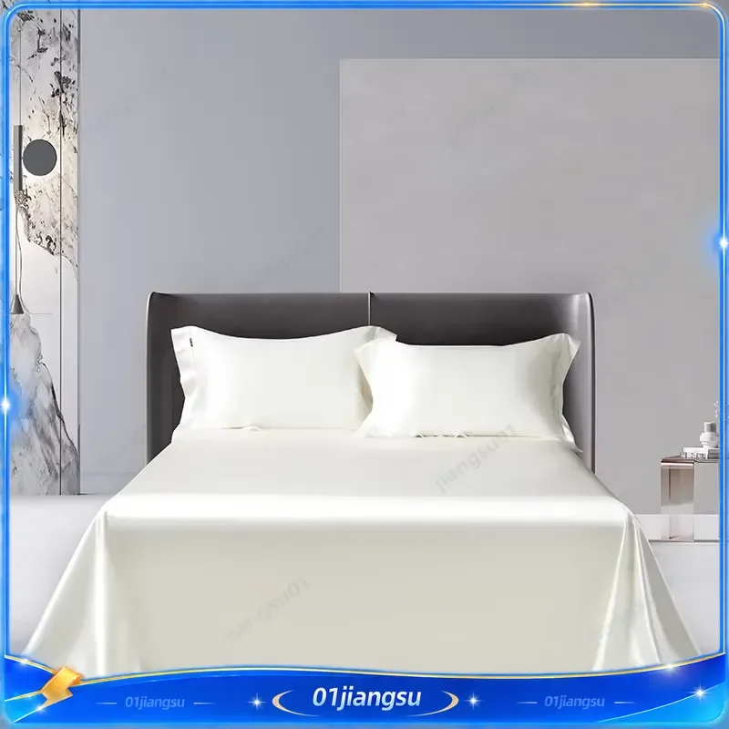 2026 New Luxury 100 Percent Mulberry Silk Fitted Sheet Grade 6A 45cm Deep Pocket King Queen Cal King Size Mattress Cover
