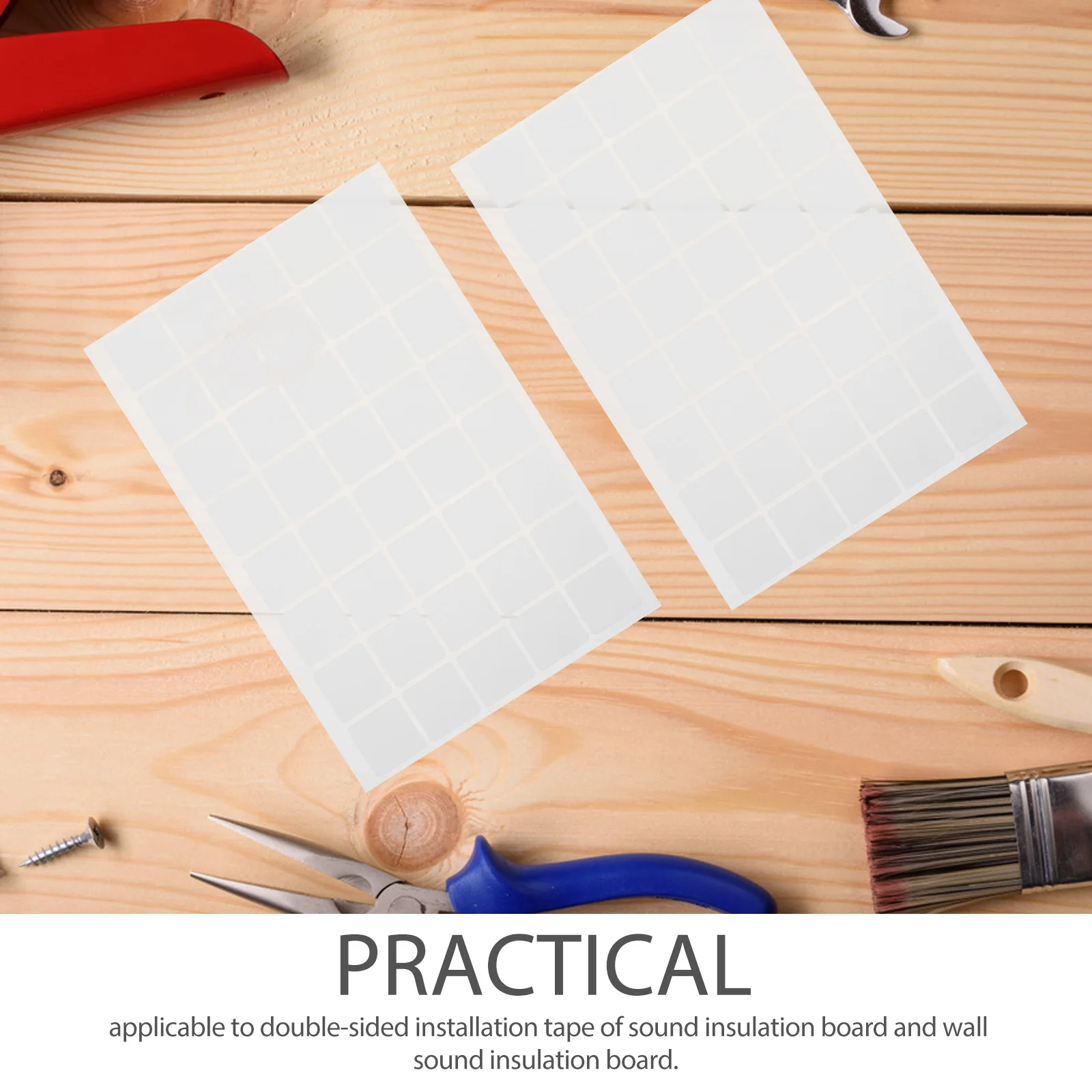 

80 Pcs Double Sided Mounting Tape 25x25x0.8mm Square Acrylic Adhesive Pads for Soundproof Foam Board Wall Decor Photo Display