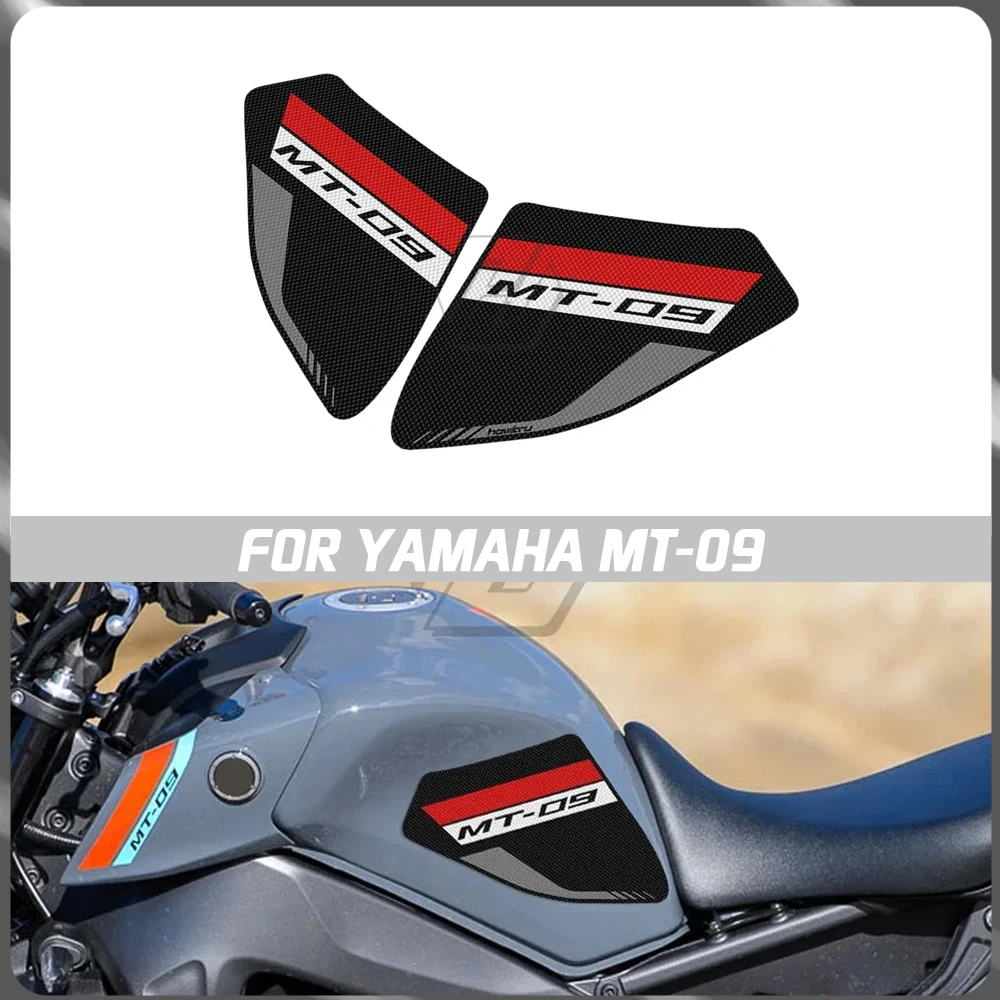 

Для Yamaha MT-09 2021-2022 мотоциклетная боковая накладка на топливный бак, противоскользящие и противоизносные аксессуары для модификации, красная наклейка