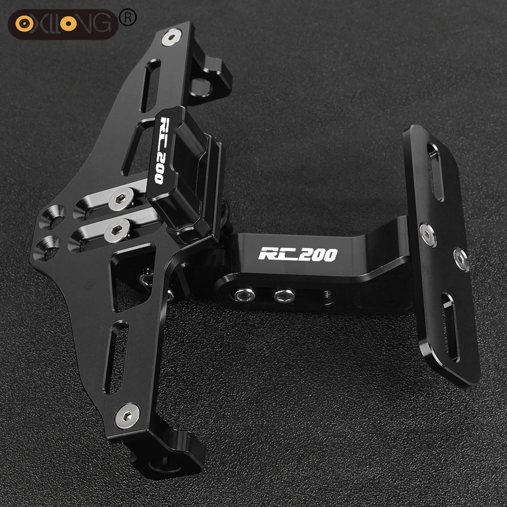 

Motorcycle License Number Plate Holder LED Turn Signal Lights Access For RC200 RC 200 2014-2023 2020 2019 2018 2017 2016 2015