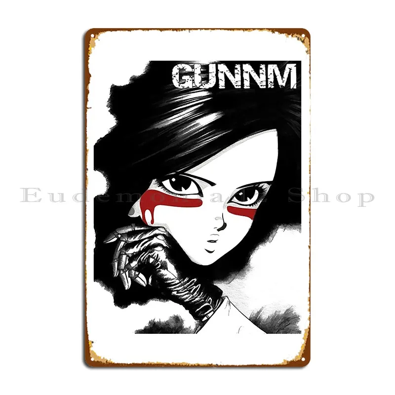 Copie De Gunnm Gally Alita Battle Angel, carteles De Metal blanco, decoración De cueva De Pub, cartel impreso De estaño para Club