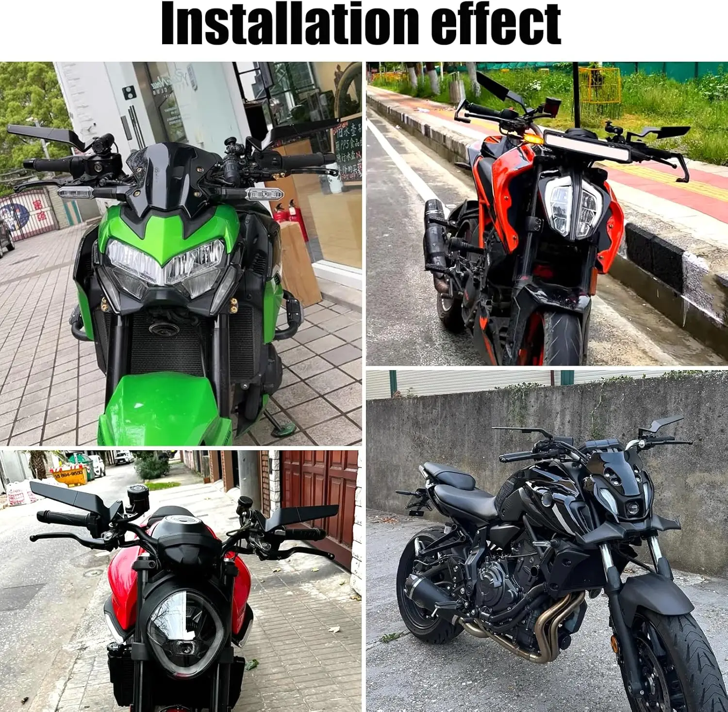 For YAMAHA MT 07 MT07 MT 09 MT09 SP MT 10 MT10 SP Motorcycle Mirrors Stealth Winglets Mirror Kits To Rotate Adjustable Mirrors image 5