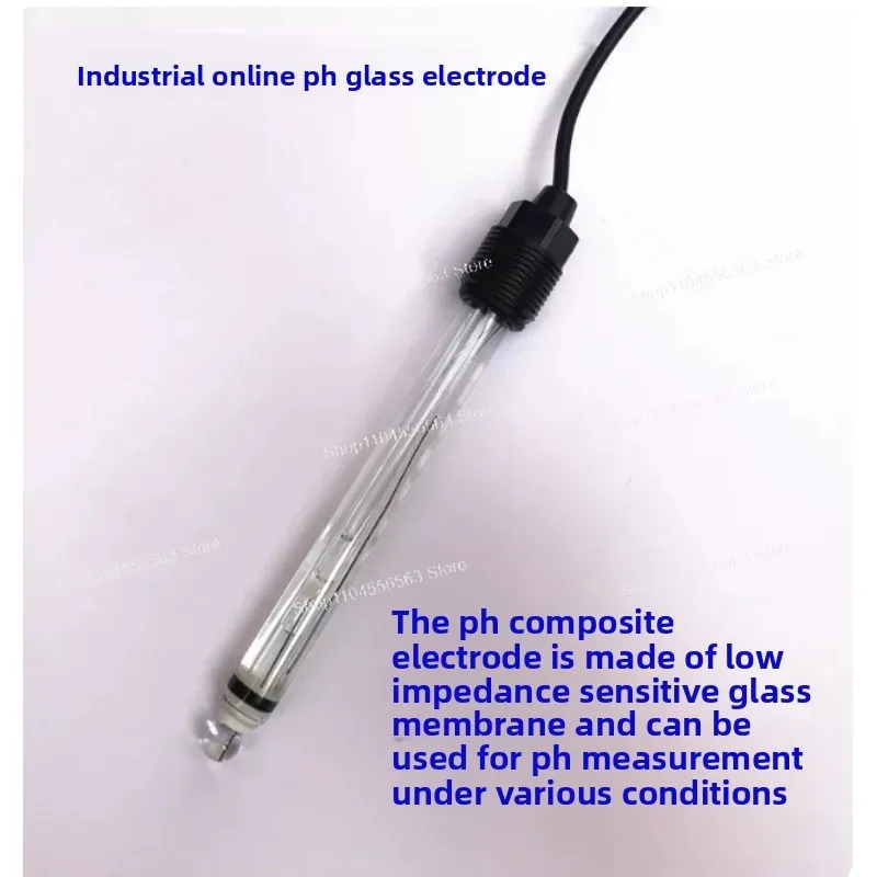 Water Quality Probe Online High Temperature PH Electrode Acid Alkali Glass PH Sensor ORP Electrode Tetrafluoro Protective