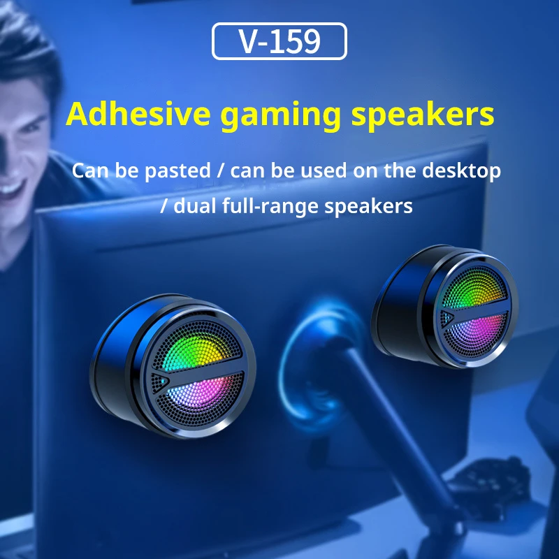 

Desktop Computer Mini Speaker Home Gaming Esports Wired Desktop Laptop Can Paste Surround Sound Subwoofer Small Speaker