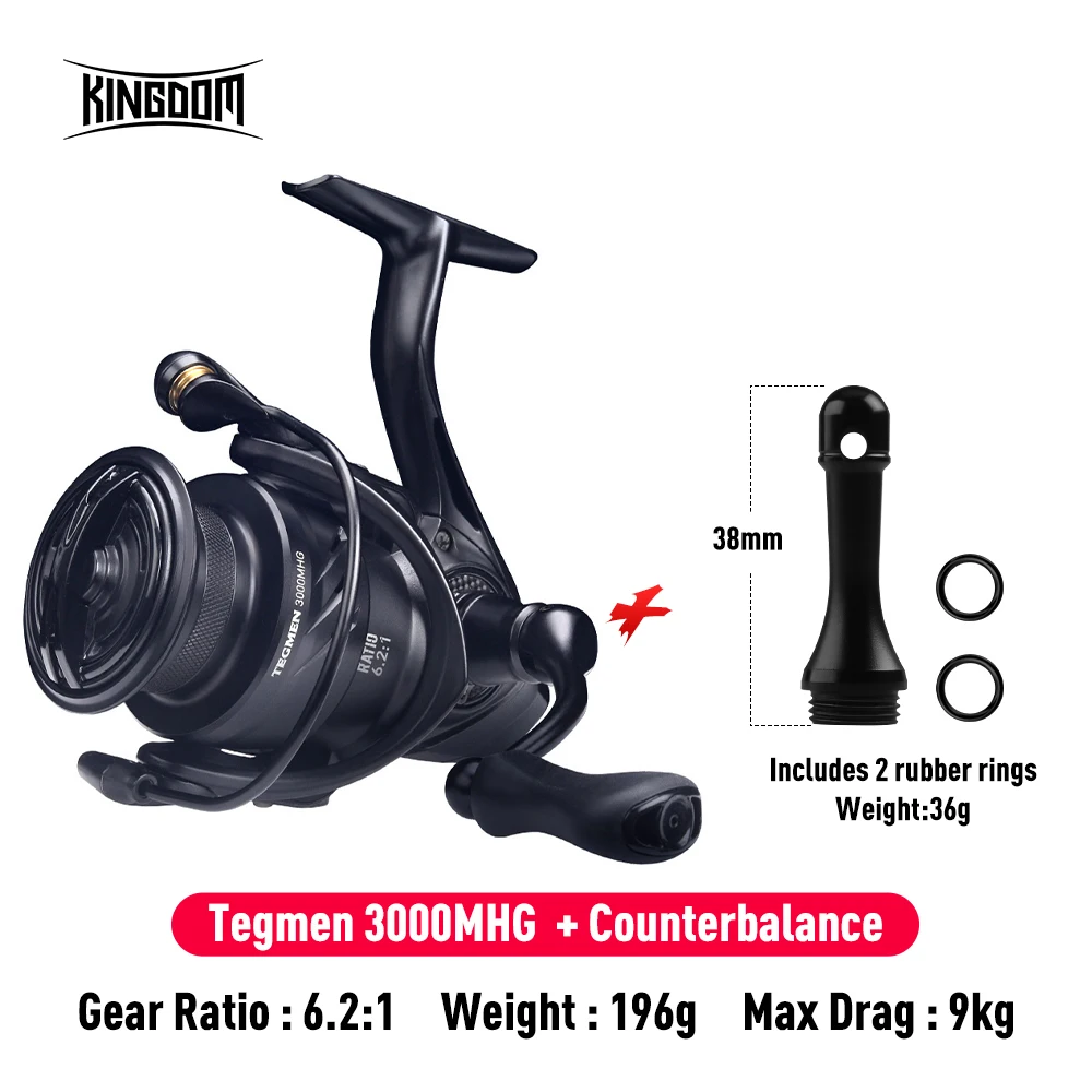 Kingdom Tegmen 5.2:1 6.2:1 143g Spinn angel, Hoch geschwindigkeit getriebe, leichter Kohlefaser-Körper, 10 + 1 Lager menge