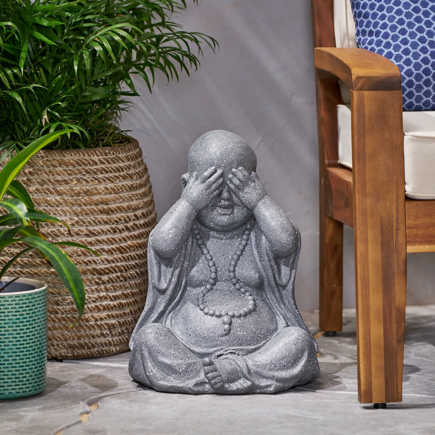 

Harrod Outdoor Monk Statue, Stone Gray