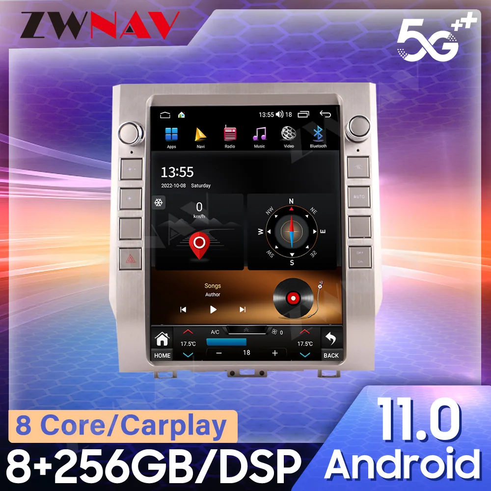 Car Radio For Toyota Tundra 2013-2020 Android Car GPS Navigation Multimedia Player Car Radio Player Head Unit