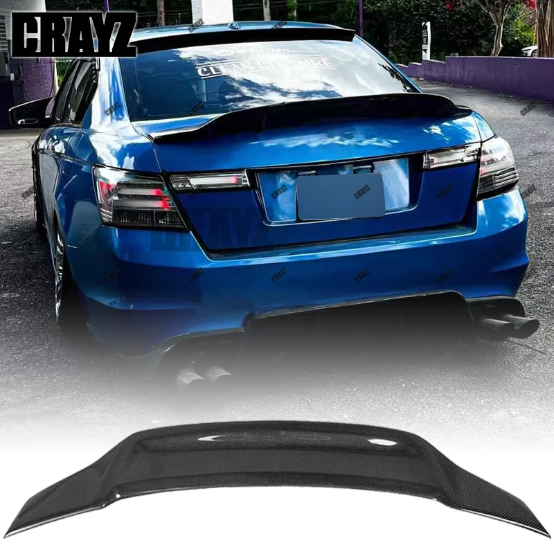 

For Honda Accord 2006-2012 8th Gen Sedan 4 Door R-style Trunk Spoiler Rear Car Rear Tail Wing Lip Car Accessories Glossy Black