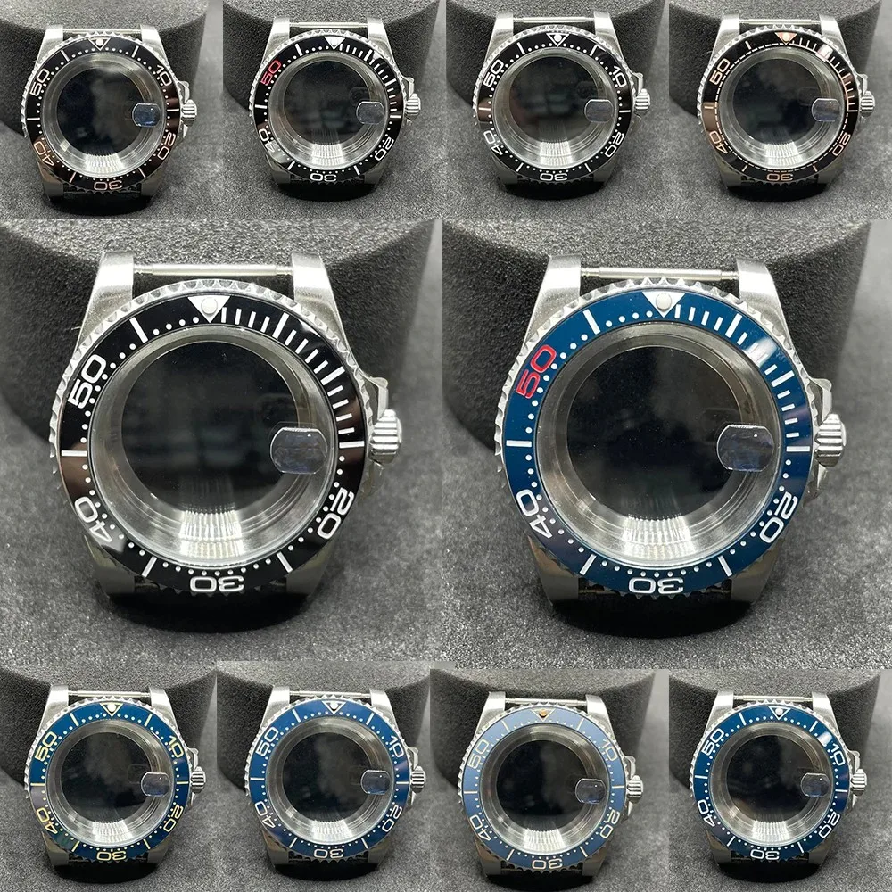 

Корпус для дайверских часов из нержавеющей стали NH34/NH35/NH36, высококачественный серебристый корпус для мужских часов 40 мм