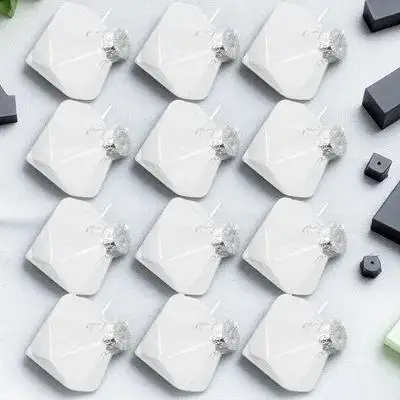 

12pcs Diamond-Shaped Christmas Balls Transparent Fillable Plastic Ornaments For Holiday Party Wedding Decoration Xmas Tree