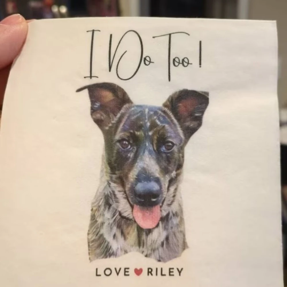 

Custom Pet Cocktail Napkins, Personalized Dog Wedding Napkins, Custom Pet Portrait Napkins, Pet Lover Wedding Decor, Pet，50Pcs