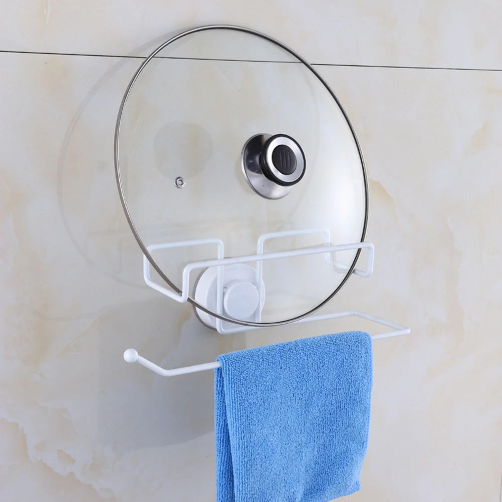 

No Punch Paper Towel Holder Screws Storage Rack Nail Free Adjustable Hanger Direction