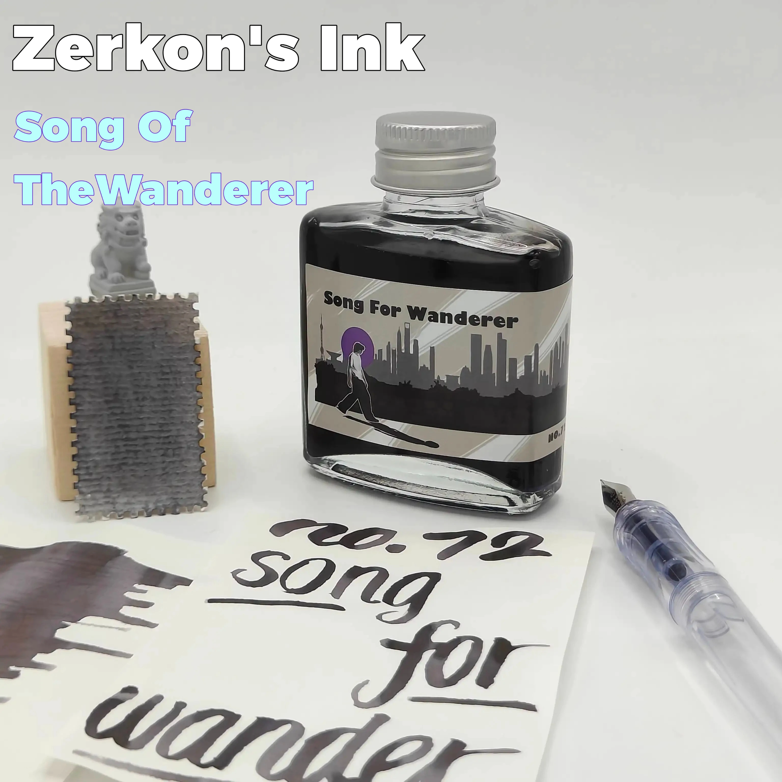 Zerkon's  Ink NO.72[Song Of The Wanderer]Handaccount Stationery Shading Sheen  Ink