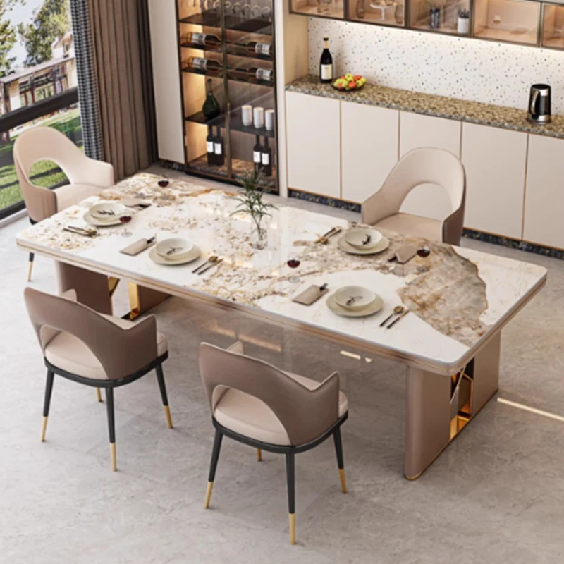 Luxury Extending Dining Table Nordic Modern Wood Kitchen Dining Table Designer Chairs Mesas De Comedor Living Room Furniture