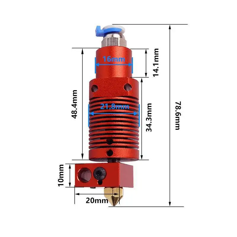 مجموعة نهاية ساخنة لرأس البثق عن بعد لملحقات الطابعة ثلاثية الأبعاد CR10S PRO Ender3 S1 PRO