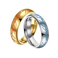 Stainless steel luminous magic ring couple ring fashionable and personalized men's and women's accessories