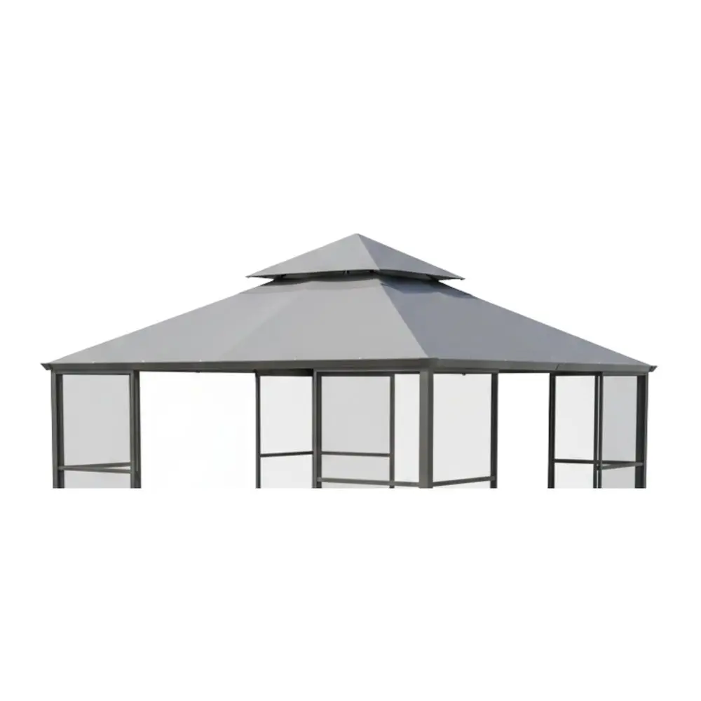 Reinforced RipLock 350 Replacement Canopy Top Cover Compatible with Stratford Aluminum 11 x 11 Gazebo Model FSC17008 Slate Gray