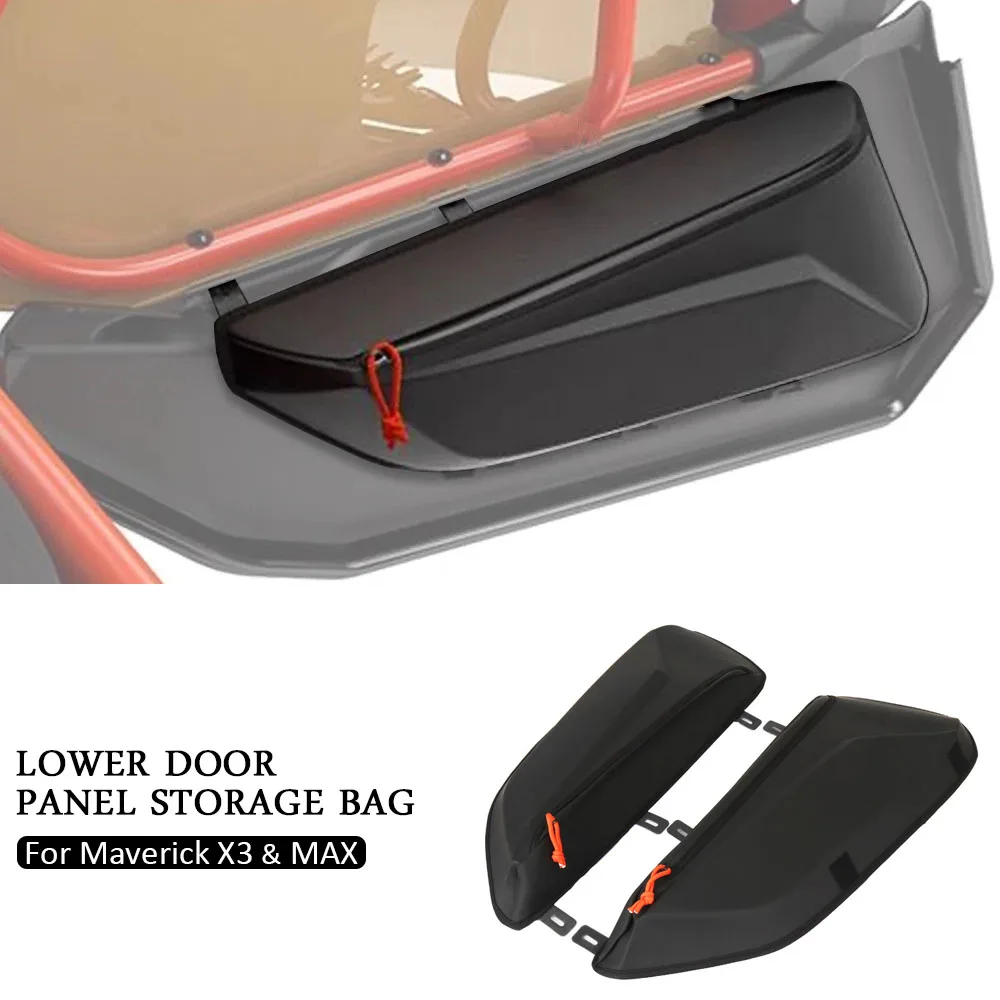 

UTV Accessories Lower Door Panel Storage Bag 6L Black For Can-Am Maverick X3 Max MAVERICK X3