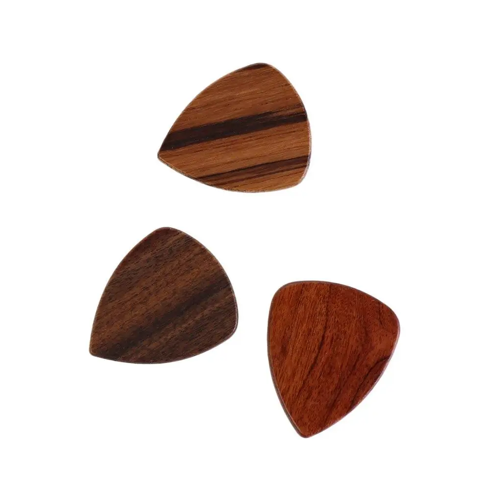 Red Black Sandalwood Hearted Shape Rosewood Guitars Accessories Acoustic Guitar Pick Finger Guitar Pick Wooden Guitar Pick