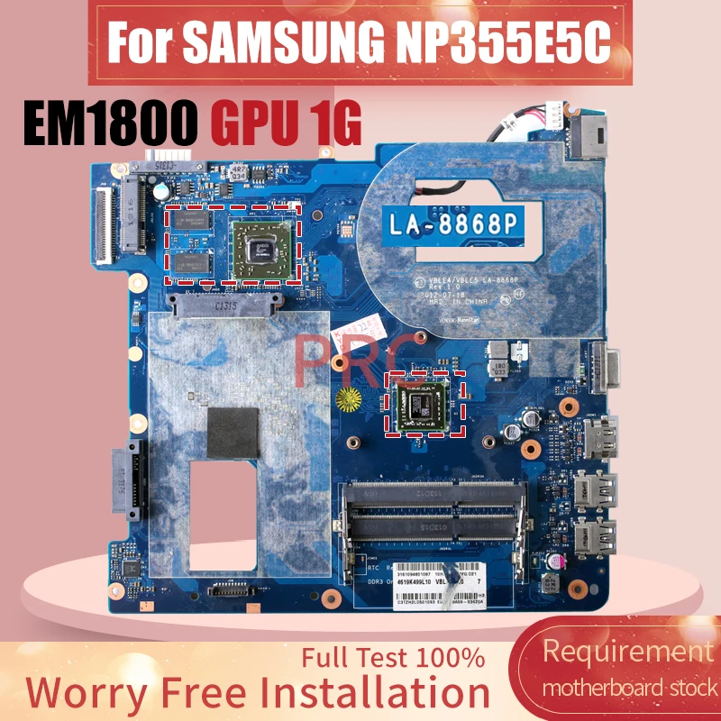 

LA-8868P для SAMSUNG NP355E5C Материнская плата ноутбука BA59-03420A EM1800 216-080924 1gnotebook материнская плата