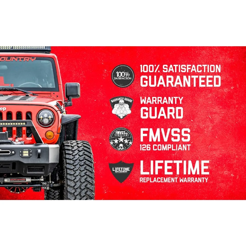 شريط مسار خلفي خشن قابل للتعديل لسيارة جيب رانجلر 97-06 TJ - 1075