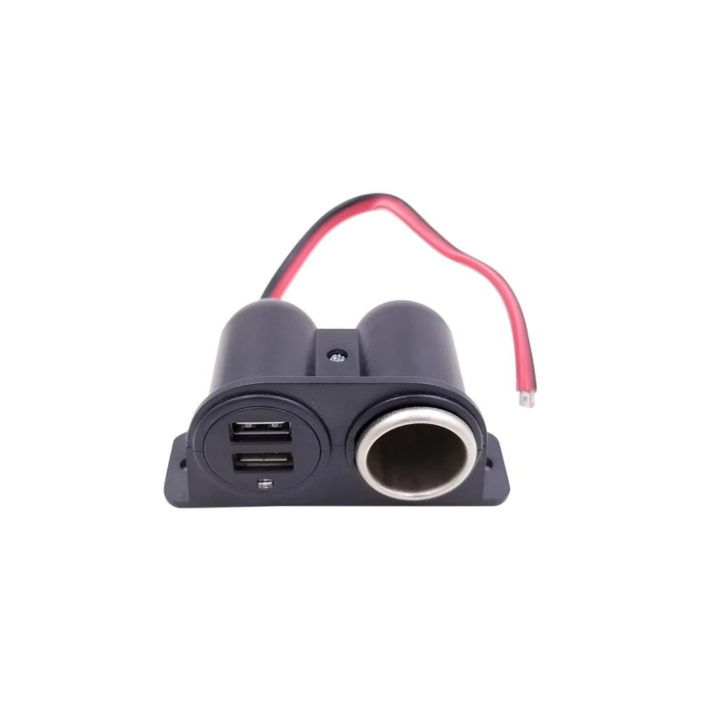 Car Cigarette Lighter Auxiliary USB Dual Power Outlet DC 12V Socket Plug Adapter Car Styling Accessories