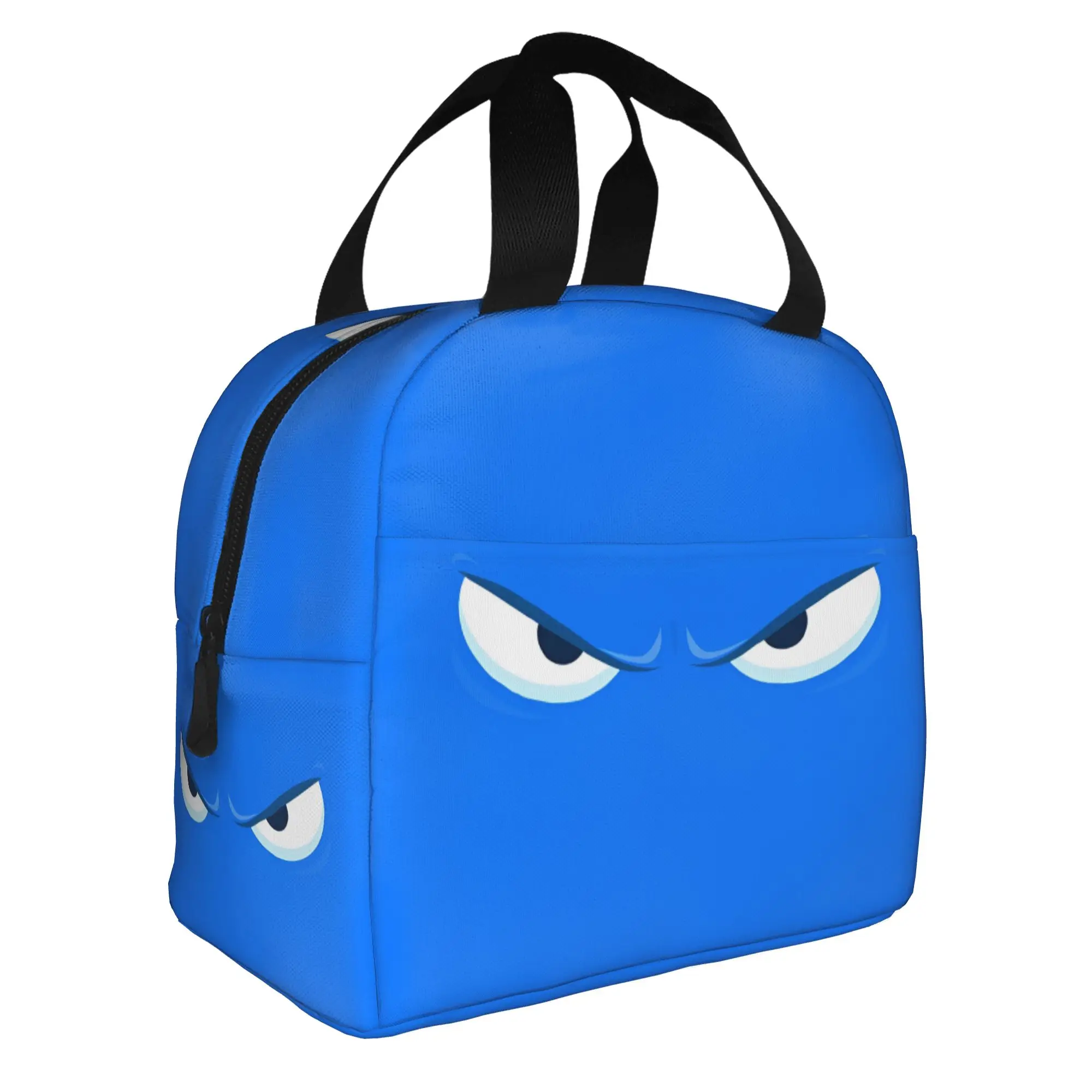 Funny Face Thermal Insulated Lunch Bag Women Cute Cartoon Resuable Lunch Tote for Work School Travel Multifunction Food Box