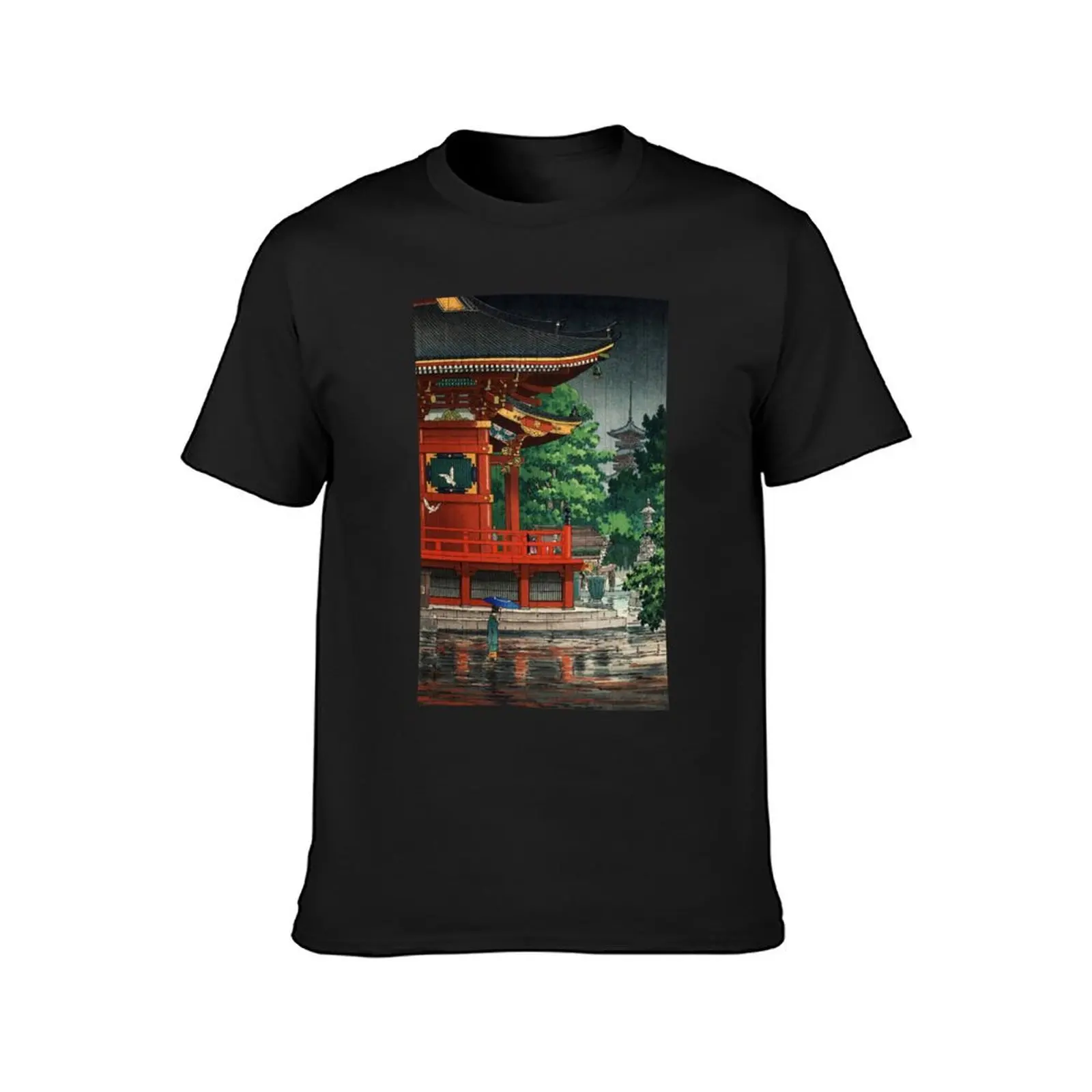 Asakusa Kannondo Temple by Tsuchiya Koitsu T-Shirt summer top tops plus sizes Short sleeve tee sweat shirts, men