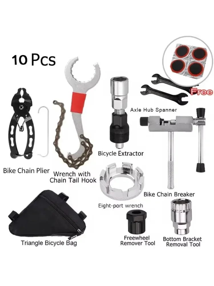 AliExpress Bicycle Repair Tool Kit Chain Breaker Crank Puller Pedal Remover for Outdoor Cycling MTB Bike Tools Set with Carry Bag