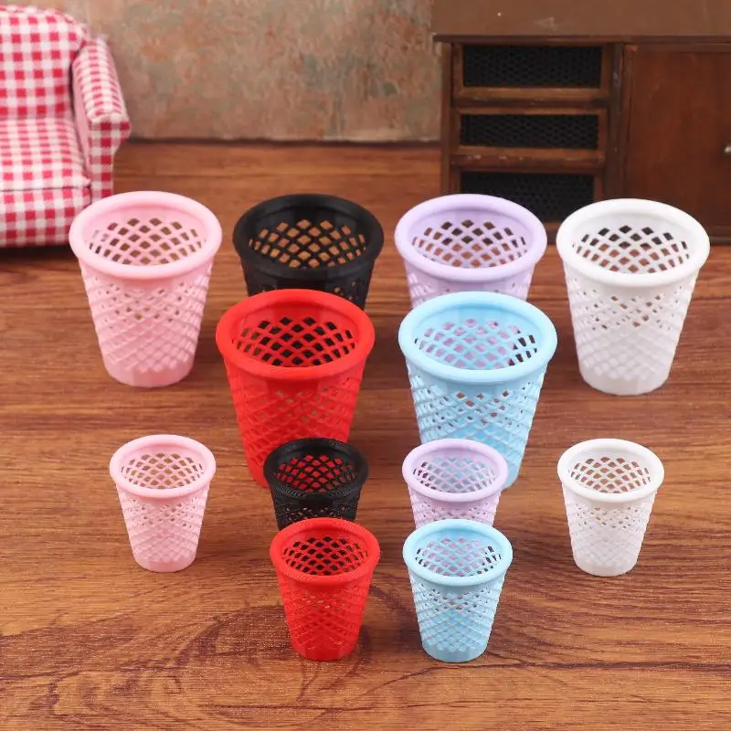 1/12 دمية صغيرة مجوفة سلة المهملات نموذج أثاث المطبخ اكسسوارات ل بيت الدمية ديكور الاطفال التظاهر اللعب اللعب هدية