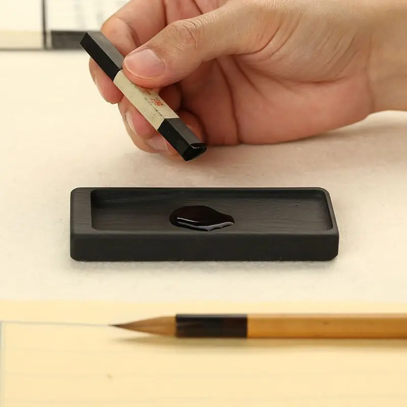 High appearance inkstone rough ribbed round writing warp inkstone ribbed inkstone small inkstone grinding block