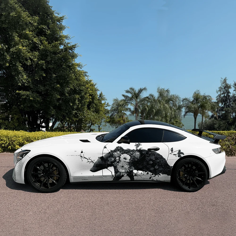 

Различные животные, цветочная ветка, автомобильные виниловые наклейки, самоклеящаяся наклейка из ПВХ, подходит для грузовиков, внедорожников, декор, автоаксессуары, подарок