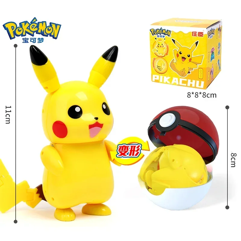 Original Pokemon Elf Ball Toys Pocket Monsters Figures Model Pikachu Gengar Elf Ball Dragonite Snorlax Lapras Kids Toy image 3