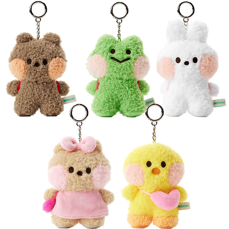 Kawaii Brown Bear Sally Cony Plush Keychain Anime Cartoon Fashion Love Soft Stuffed Bag Hanging Pendant Valentine Day Gifts Toys