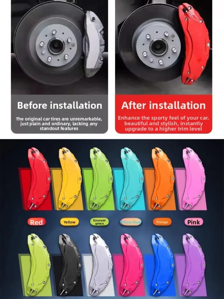 4PCS Car Brake Caliper Cover Aluminum Alloy Front Rear Wheel Hub Decoration Caliper Protector Accessories For Haval H6 DARGO