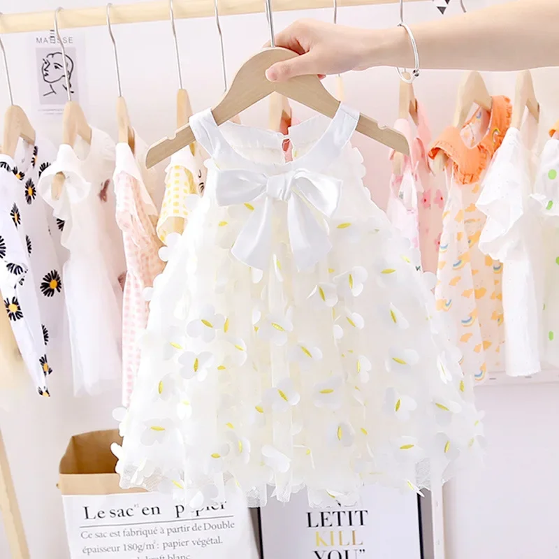 Summer Baby Girls Tulle Dress Kid Birthday Party Dress Sleeveless Sling Toddler Girl Casual Clothing Princess Dress Girl Dresses