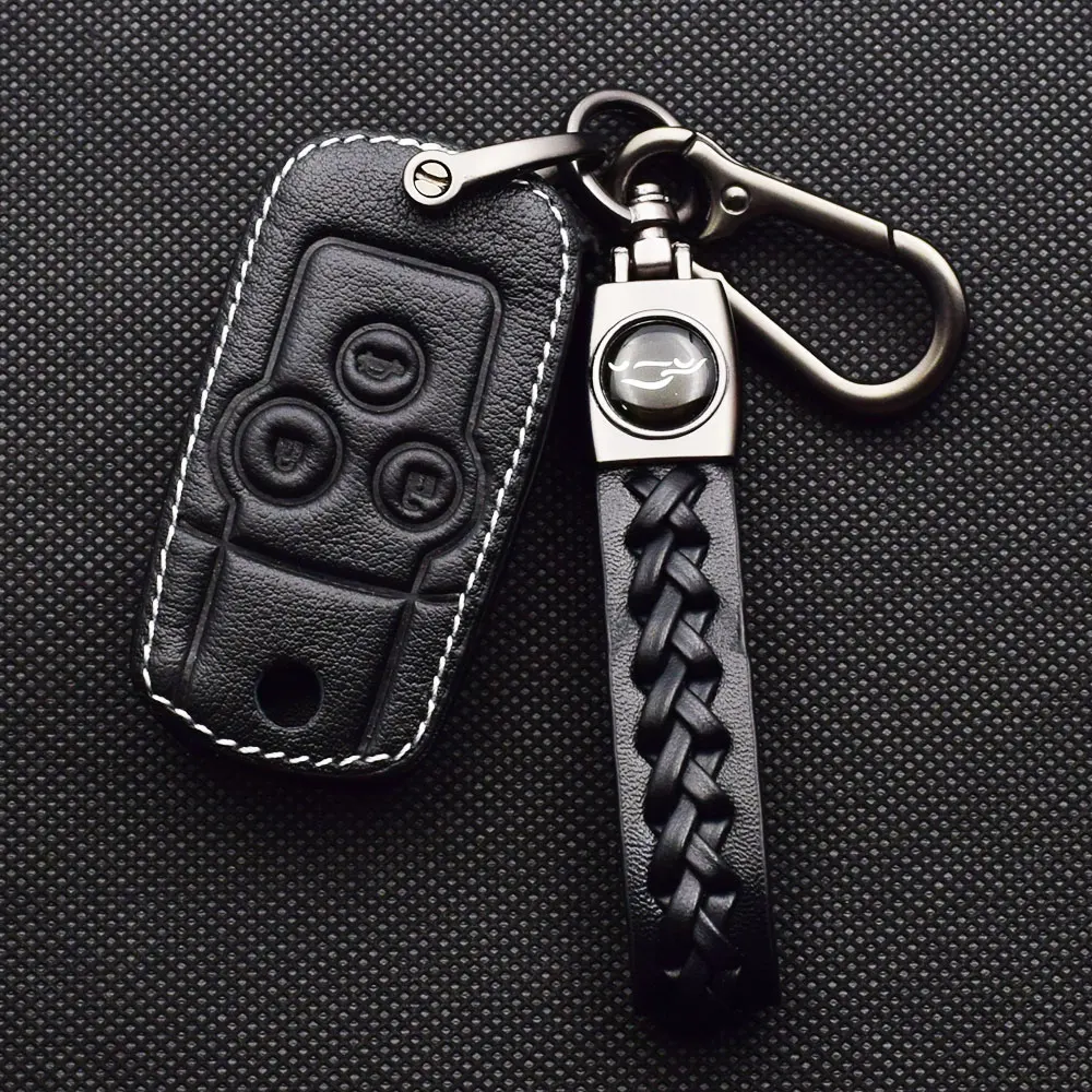 Leder Auto Schlüssel Fall Keychain Für Honda CR-V Civic Jazz CR-Z Accord Acura TL TSX MDX RDX Flip Fernbedienung fob Schutz Abdeckung – Detail 4